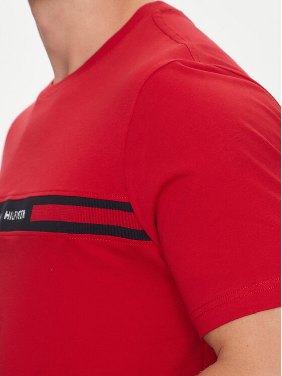 Tommy Hilfiger Tommy Hilfiger Póló Chest Insert MW0MW36498 Piros Regular Fit