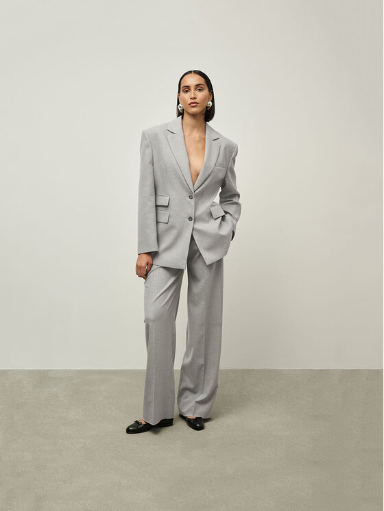 La Mania La Mania Spodnie dresowe CLUB Szary Classic Fit