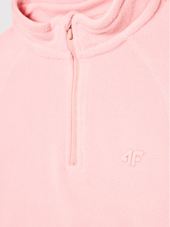4F 4F Fleecová mikina HJZ21-JBIDP001A Růžová Regular Fit