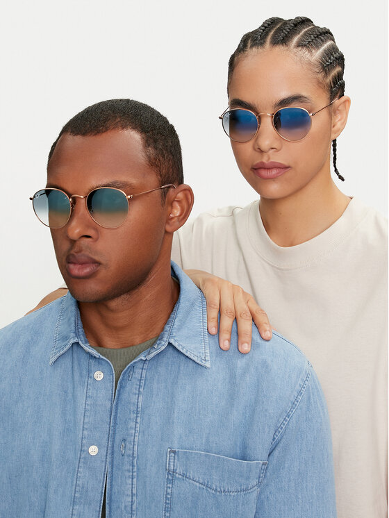 Ray-Ban Ray-Ban Okulary przeciwsłoneczne Round Metal 0RB3447 92023F Złoty