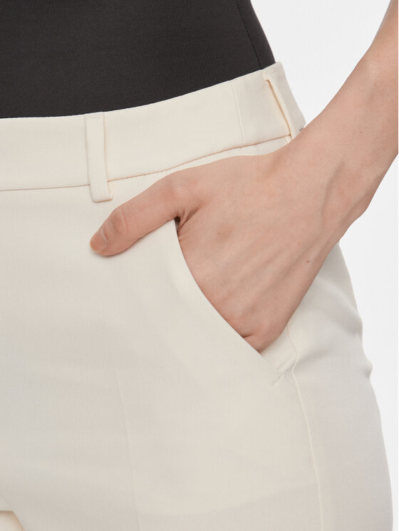 Weekend Max Mara Weekend Max Mara Pantaloni di tessuto Rana 2415131021 Écru Slim Fit