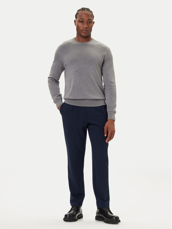 Calvin Klein Calvin Klein Chino hlače LV04LE613G Mornarsko modra Slim Fit