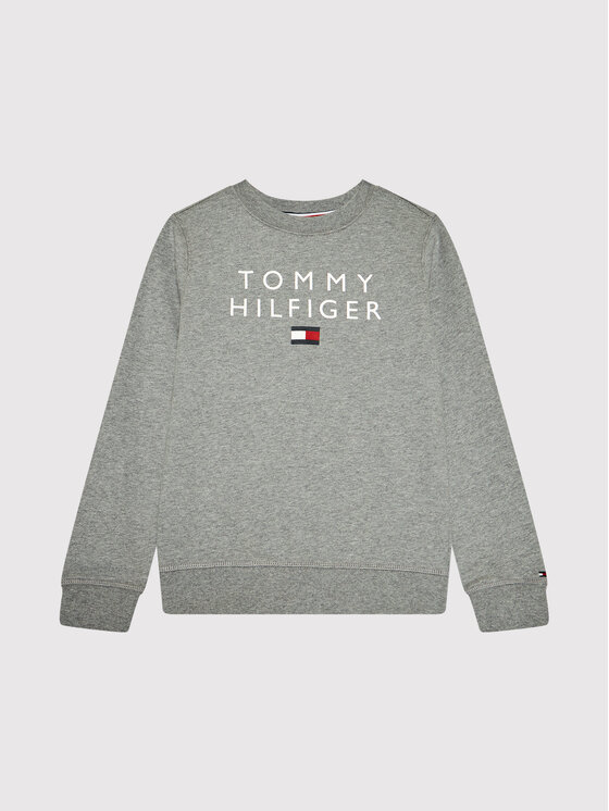 Tommy Hilfiger Felpa Tommy Flag KB0KB06744 D Grigio Regular Fit • Modivo.it