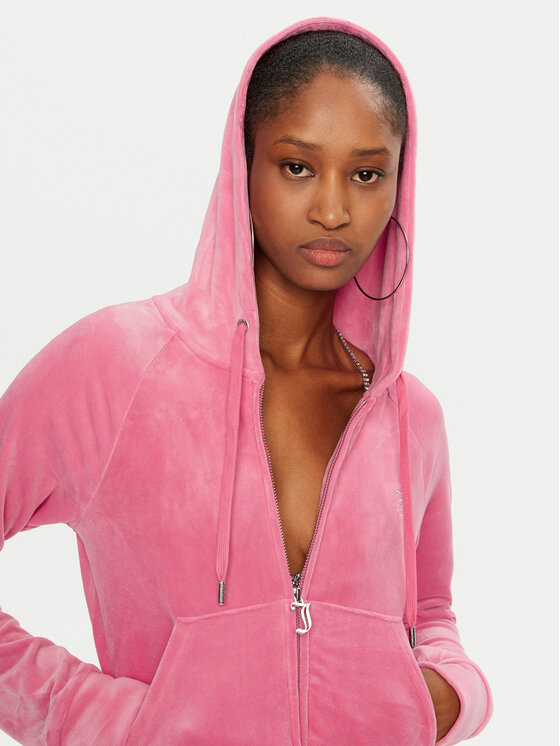 Juicy Couture Juicy Couture Majica dugih rukava Madison JCWA122001 Ružičasta Slim Fit
