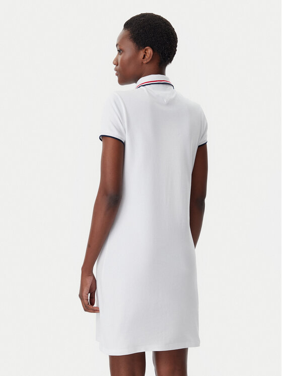 Tommy Hilfiger Tommy Hilfiger Rochie de zi WW0WW45532 Alb Regular Fit