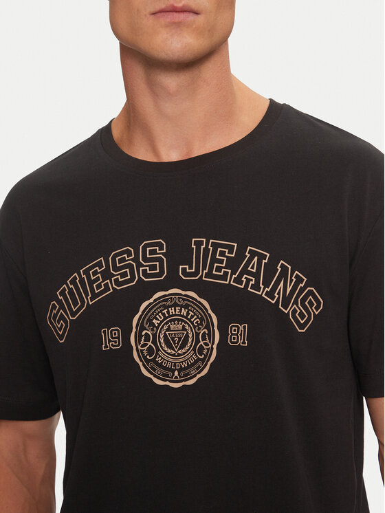 Guess Guess Tricou M4BI83 K8FQ4 Negru Regular Fit