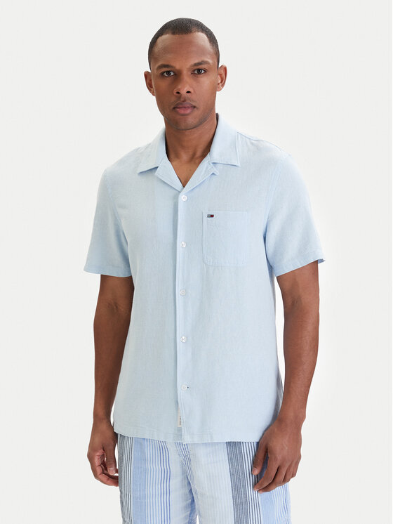 Tommy Jeans Cămașă DM0DM23058 Albastru celest Regular Fit