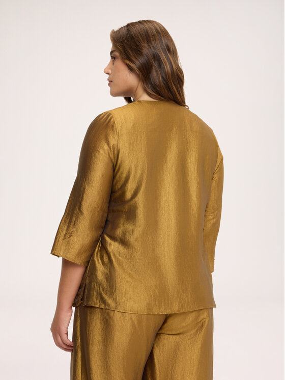 Fiorella Rubino Fiorella Rubino Marynarka R015T001389N028 Złoty Boxy Fit
