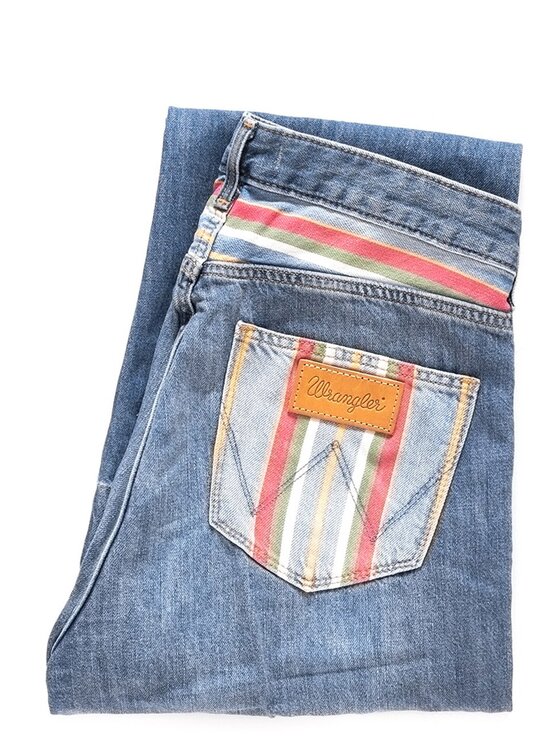Wrangler Wrangler Jeansy CROPPED FLARE Kolorowy Loose Fit