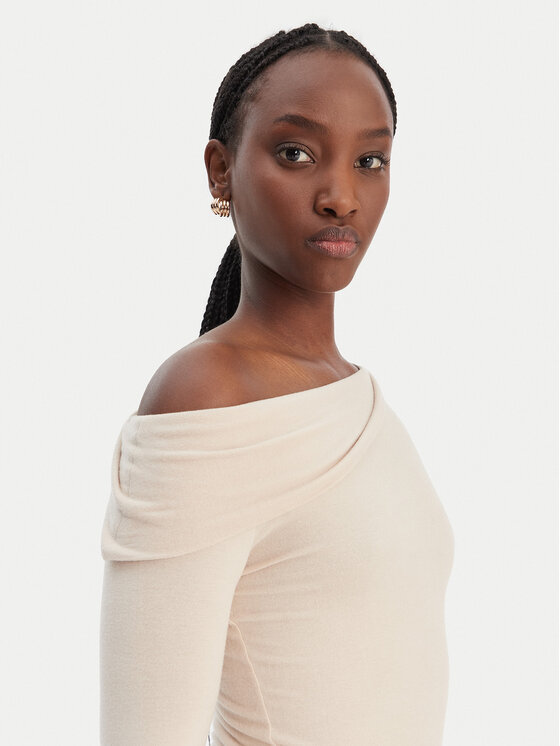 Guess Guess Блуза W6RP15 KD012 Бежов Slim Fit