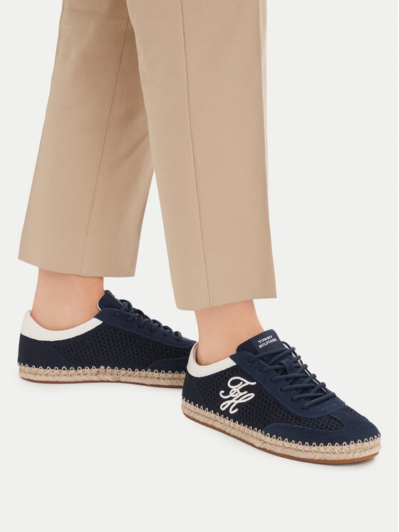 Tommy Hilfiger Espadrile Th Heritage Rope Sneaker FW0FW09406 Mornarsko modra