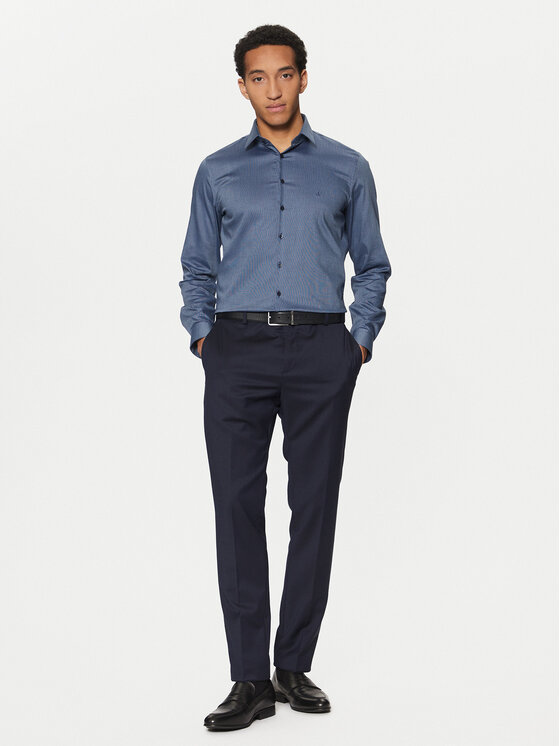 Calvin Klein Calvin Klein Сорочка K10K113864 Голубий Slim Fit