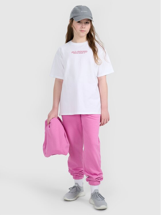 4F 4F T-Shirt 4FJWAW25TTSHF2387-10S Biały Oversize