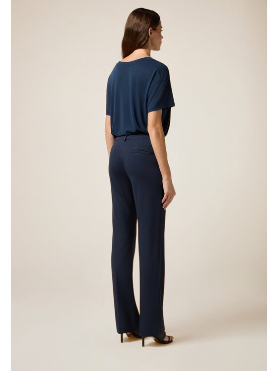 Oltre Oltre Pantaloni di tessuto P046R108804N034 Blu Regular Fit