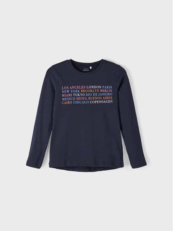 NAME IT Bluză 13209559 Bleumarin Regular Fit