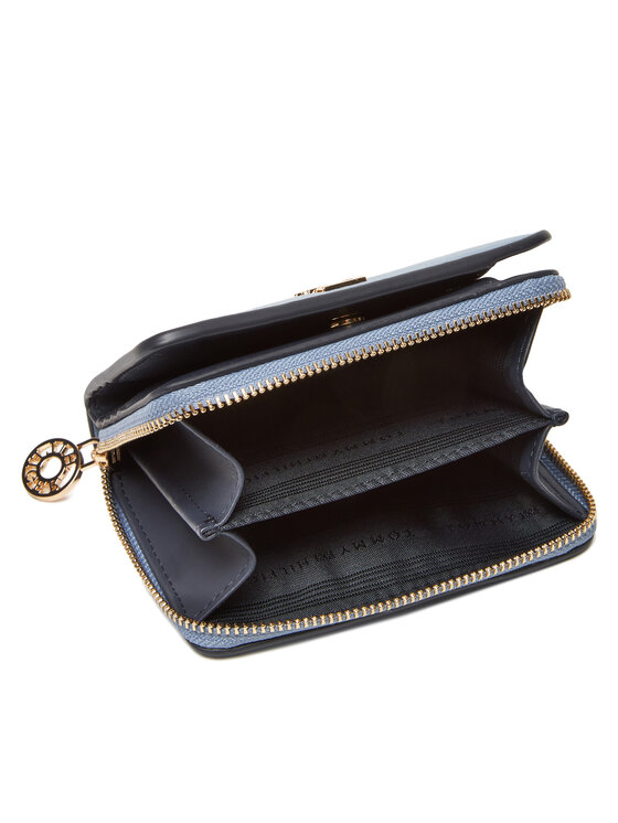 Tommy Hilfiger Tommy Hilfiger Majhna ženska denarnica Th Distinct Med Za AW0AW17473 Svetlo modra