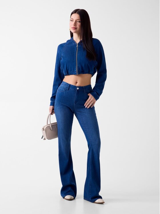 Guess Guess Mikina 183439 Světle modrá Classic Fit