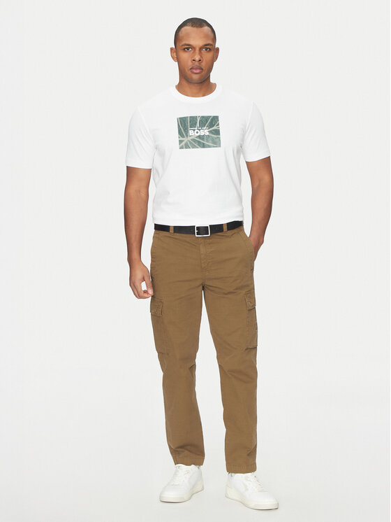 BOSS BOSS T-särk Injungle 50535112 Valge Regular Fit
