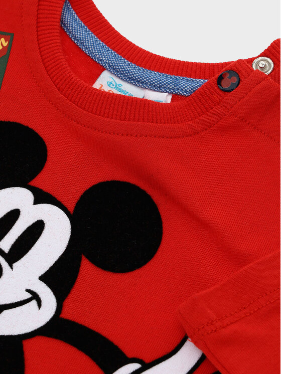 Original Marines Original Marines Bluzka MICKEY MOUSE DCAV0617NM Czerwony Regular Fit
