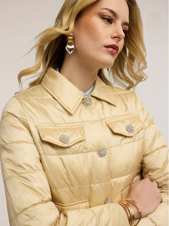 Motivi Motivi Giubbotto piumino F009Q000739N002 Crema Regular Fit