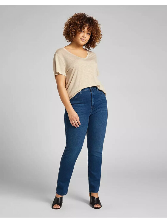 Lee Lee Jeansy CLASSIC STRAIGHT PLUS Niebieski Straight Fit