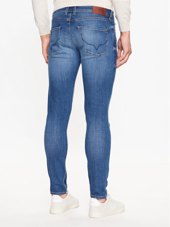 Pepe Jeans Jeansy Finsbury PM206321 Tmavomodrá Skinny Fit