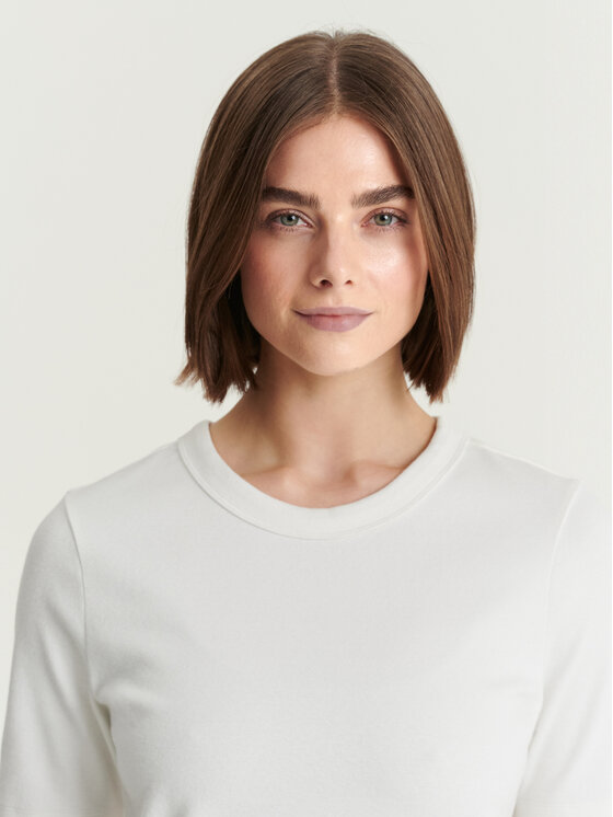 TATUUM TATUUM Tričko HAMA Krémová Fitted Fit