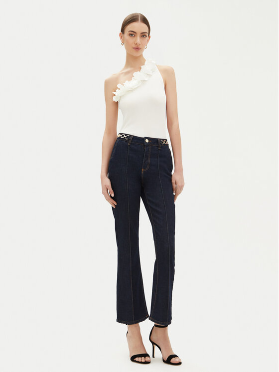 Fracomina Fracomina Top FR25ST2018J46301 Écru Regular Fit
