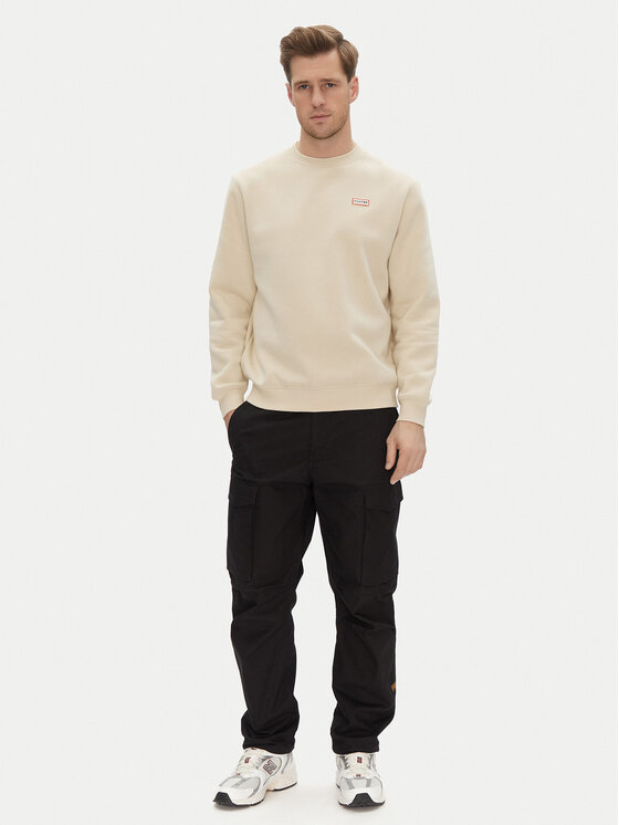 Hunter Hunter Μπλούζα May HARM0058251 Μπεζ Relaxed Fit