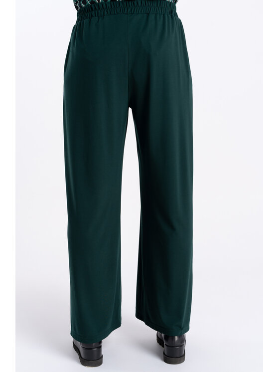 CLICK CLICK Kalhoty z materiálu 30-450 Zelená Straight Fit