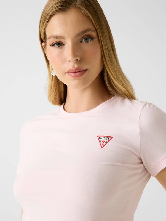 Guess Guess Тишърт 154605 Розов Classic Fit