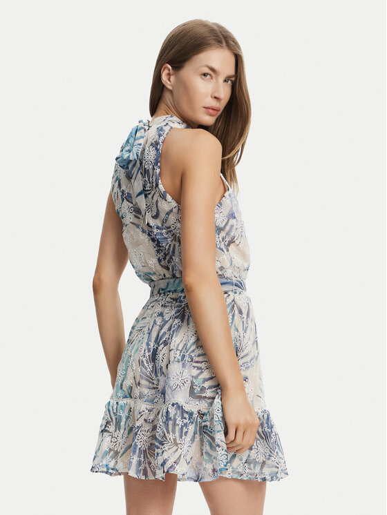 Guess Guess Sukienka letnia W5GK15 W0WA2 Niebieski Regular Fit