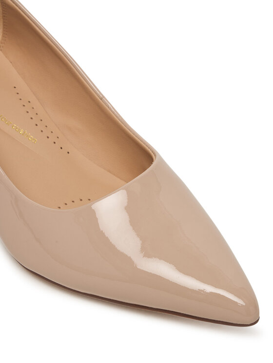 Clarks Clarks Czółenka Zarey Court 26183154 Beżowy
