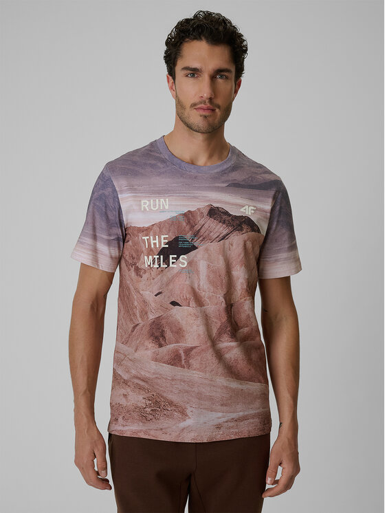 4F 4F T-Shirt LIMITLESS DESERT Beżowy Regular Fit