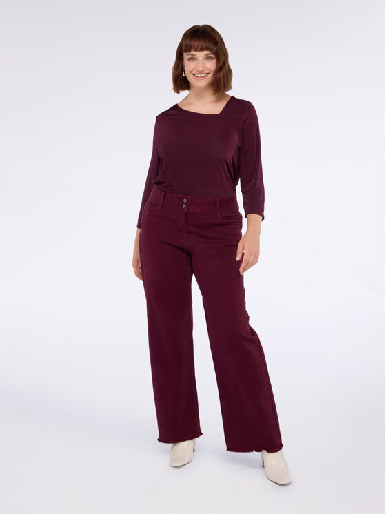Fiorella Rubino Fiorella Rubino Pantaloni di tessuto P412T105041N036 Bordeaux Regular Fit