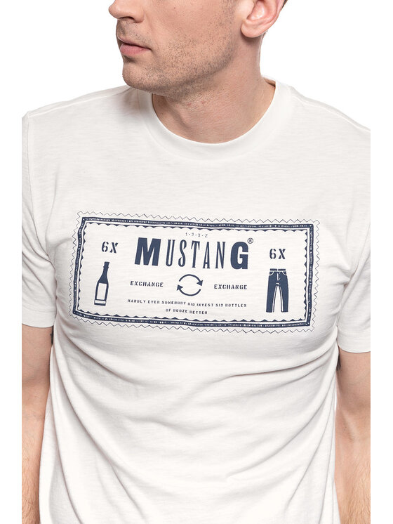 Mustang Mustang T-shirt ALEX C ICONIC Bianco Regular Fit