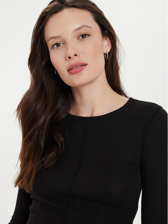 Gina Tricot Gina Tricot Bluse 21324 Schwarz Slim Fit