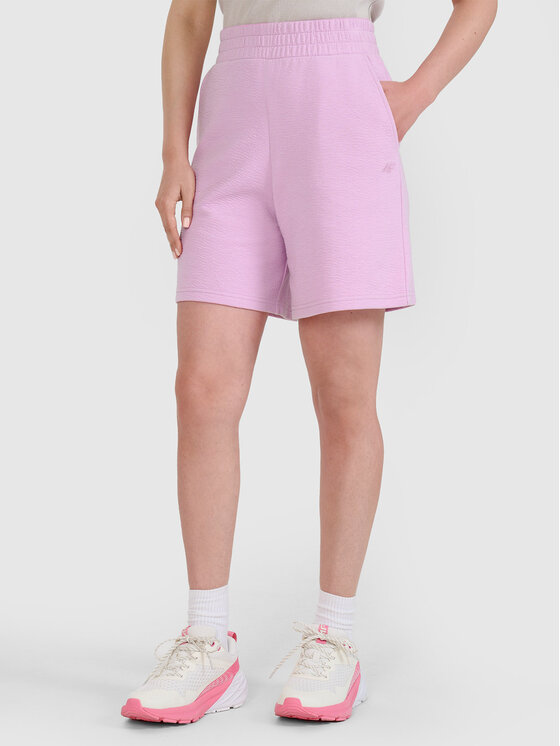 4F 4F Szorty sportowe MIDSHOP TEXTILE Różowy Regular Fit