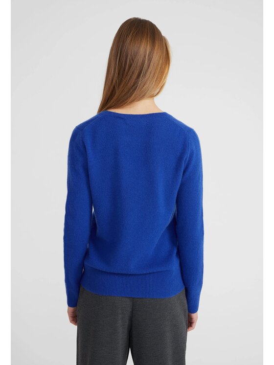 Style Republic Style Republic Sweter Kaszmir Granatowy Comfort Fit