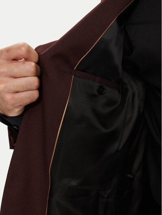 BOSS Boss Oblek H-Houston 50518120 Bordó Slim Fit