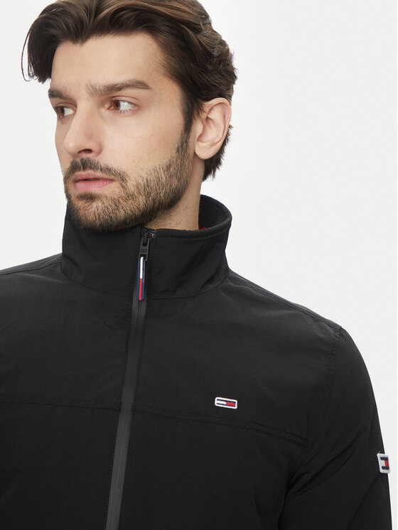 Tommy Jeans Tommy Jeans Pārejas jaka Essential Casual DM0DM15382 Melns Regular Fit