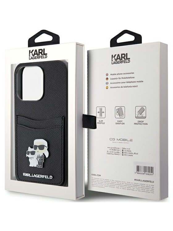 KARL LAGERFELD KARL LAGERFELD Etui na telefon iPhone 15 Pro Czarny
