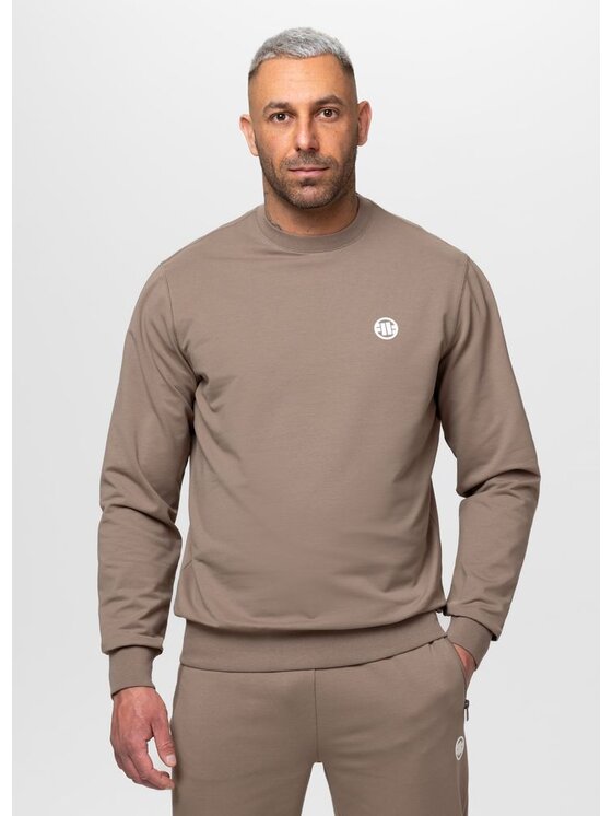 PITBULL PITBULL Bluza SMALL LOGO NUGGET Brązowy Regular Fit