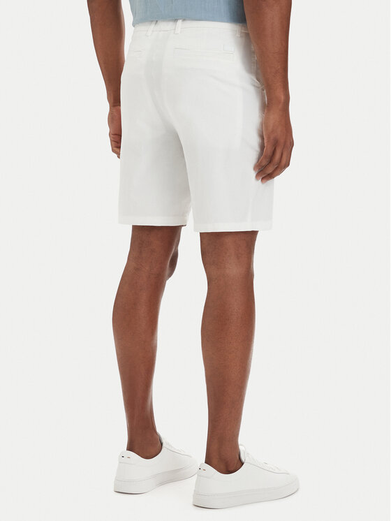 BOSS BOSS Bavlnené šortky H-Kane1 50555235 Biela Modern Fit