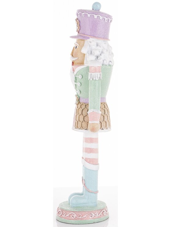 MIAhome MIAhome Figurka pastelowy Dziadek do Orzechów 36x11 cm Różowy