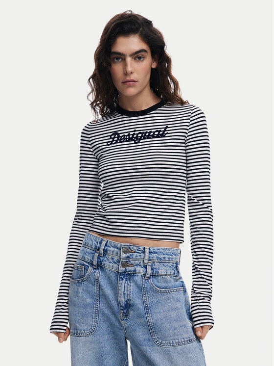 Desigual Desigual Bluză 25SWTK85 Negru Regular Fit