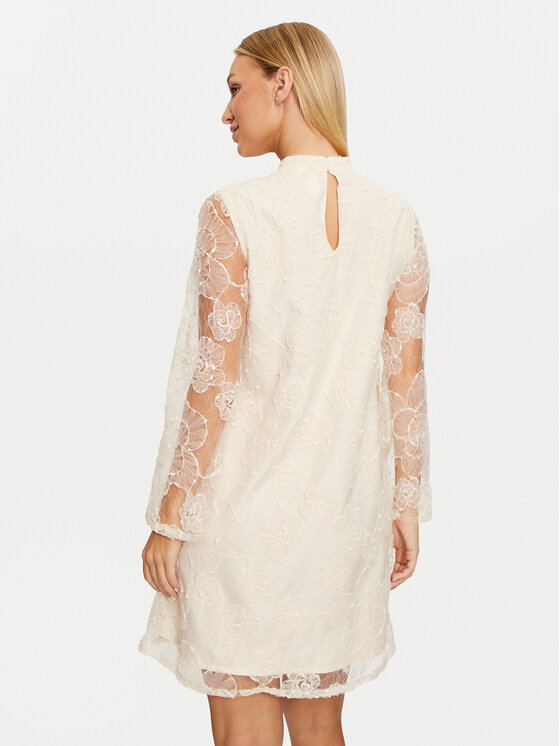 YAS YAS Kokteiļkleita Cornelia 26035351 Écru Regular Fit