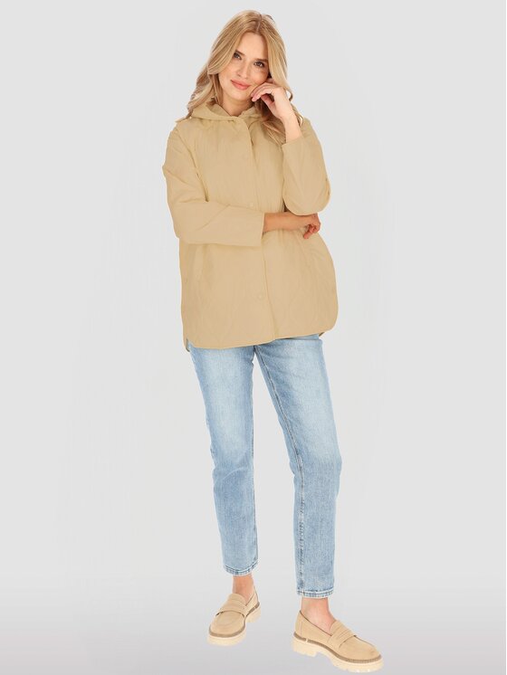 Perso Perso Dámská bunda BLE251047F Béžová Regular Fit