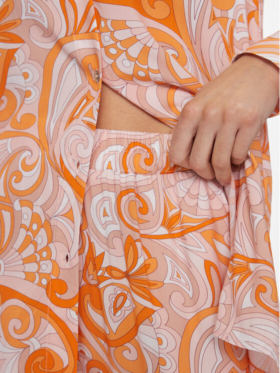Melissa Odabash Melissa Odabash Spodnie materiałowe Olivia CR Pomarańczowy Relaxed Fit
