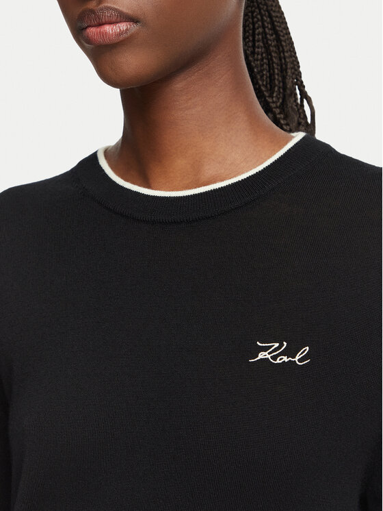 KARL LAGERFELD KARL LAGERFELD Svetr B3W18037 Černá Regular Fit